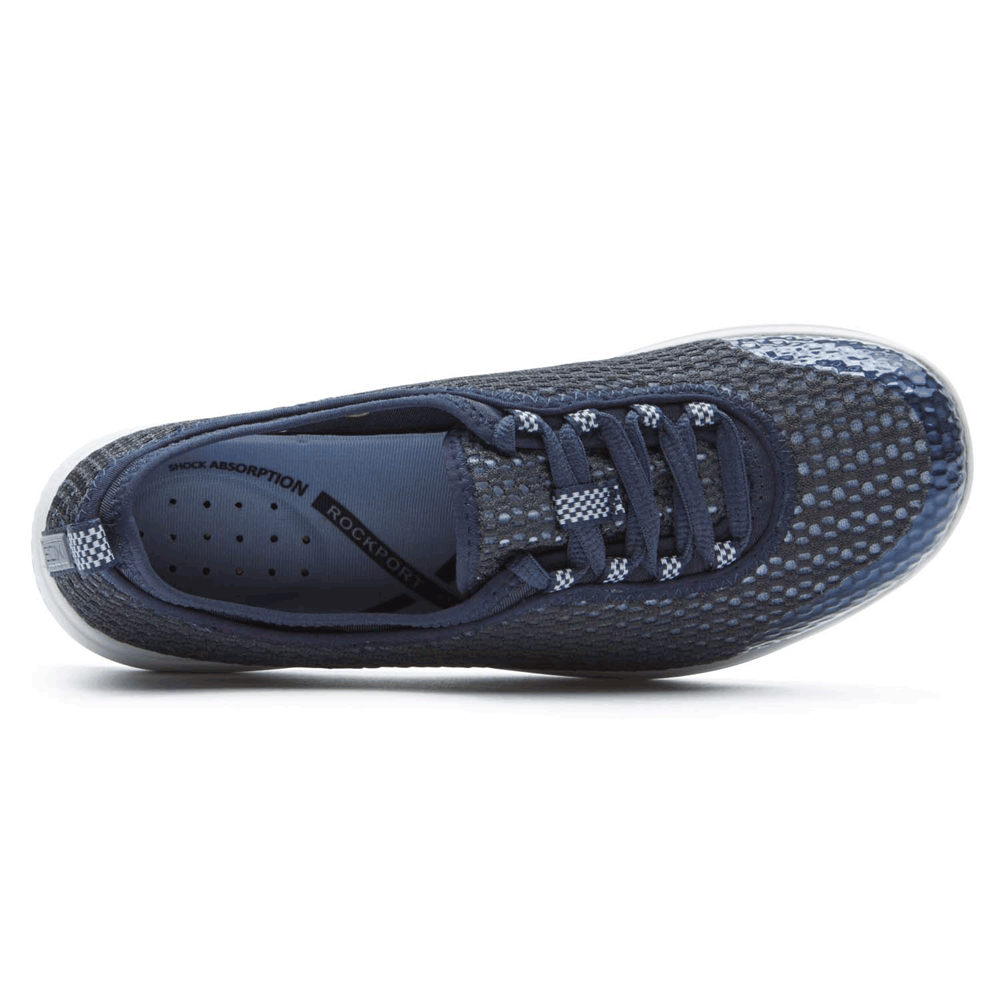 Rockport Joggesko Dame Blå - Walk360 Washable Laceup - JDTL18926